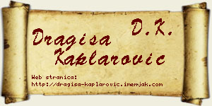 Dragiša Kaplarović vizit kartica